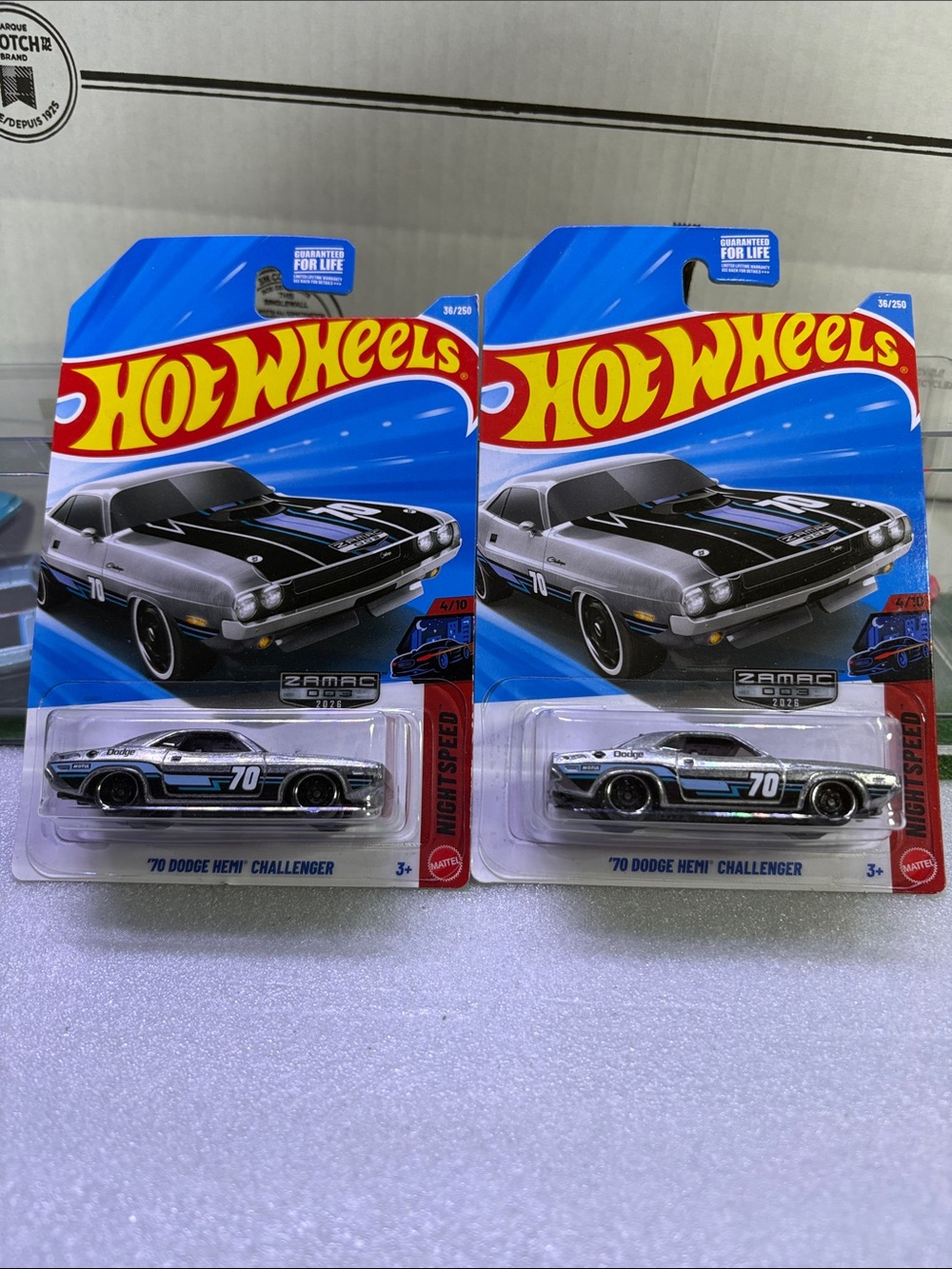 Hot Wheels '70 Dodge Hemi Challenger ZAMAC Walmart exclusive lot of 2